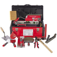 L'Outil Parfait – Coffre de chantier 58 x 28 x 26 cm – Bi-matière acier et polypro – Ergonomique avec 3 poignées – 29 pièces pour plaquiste