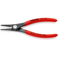 KNIPEX 49 11 A1 SB Pince de précision pour circlips pour circlips extérieurs d'arbre gaines PVC anti-dérapantes grise atramentisée 140 mm