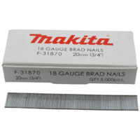 Makita – Clous tête d'homme 18Ga Ø1.2 mm – Longueur 20 mm – Galvanisés pour cloueurs pneumatiques – Applications finition et assemblage