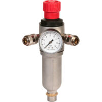 Lacme – Raccord pour compresseur 1/2" M – Pression 0-12 bar – Entrée basse avec robinet 1/4 de tour – Débit maxi 35 m³/h