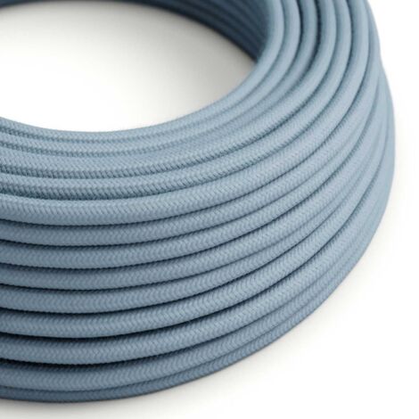 Câble d'éclairage en coton coloré Ocean Blue - The Original Creative Cables, pour des projets d'éclairage - RC53 - 1 mètre (1/4)