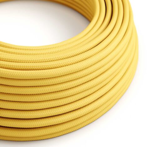 Textile Cable Maize Yellow - The Original Creative-Cables - RM10 round 2x0.75mm / 3x0.75mm - 1 metre (1/4)