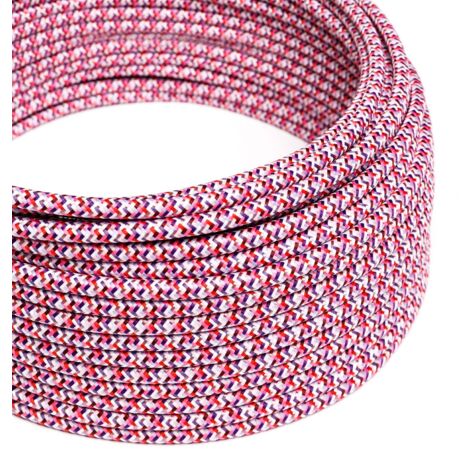 Câble d'éclairage textile Pixel Palette Fuchsia - The Original Creative Cables, pour sublimer vos lampes - RX00 - 1 mètre (1/4)