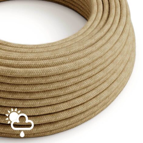 Câble d'alimentation extérieur enrobé de jute SN06 - résistant aux UV - 10 mètres