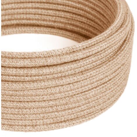 Fil Électrique Rond Recouvert En Jute RN06  3x0.75 - 1 Mètre