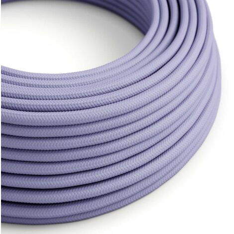 Fil électrique lavande brillant - The Original Creative Cables, pour lampes design - RM07 - 1 mètre (1/4)