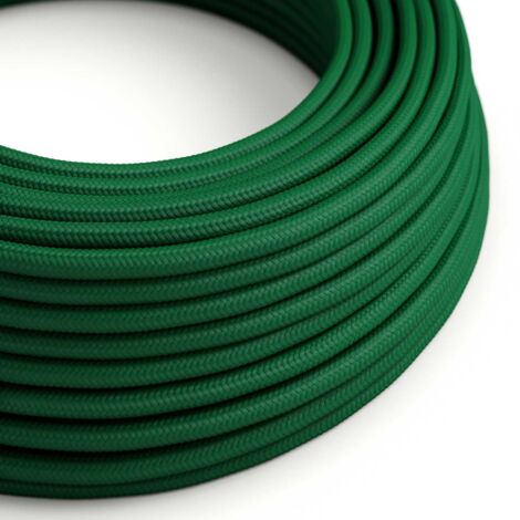 Woodland Green Fabric Coloured Cable - The Original Creative Cables, for design installations - RM21 - 1 mètre (1/4)