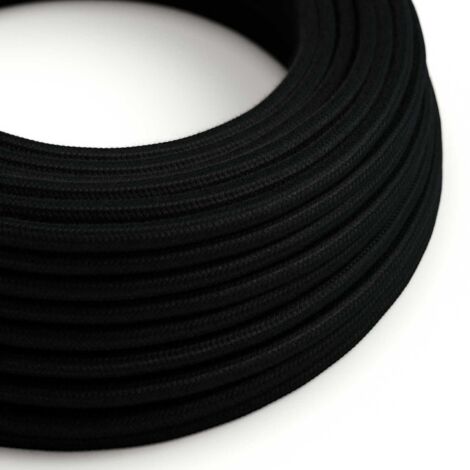 Câble textile noir en coton carbone - The Original Creative-Cables - RC04 rond 2x0.75mm / 3x0.75mm - 10 mètres (1/4)