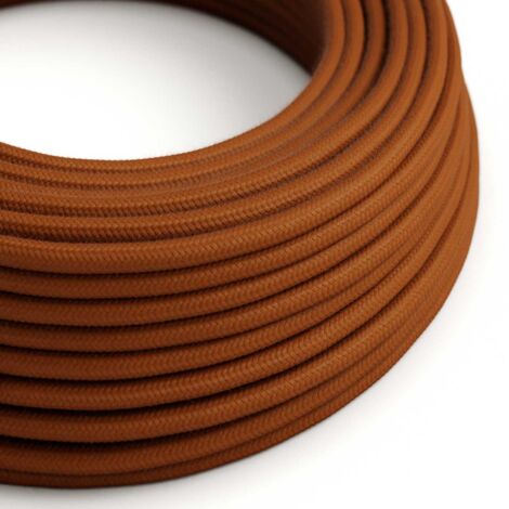 Câble d'éclairage en coton textile Cinnamon Brown - The Original Creative Cables, pour vos lampes modernes - RC23 - 1 mètre (1/4)