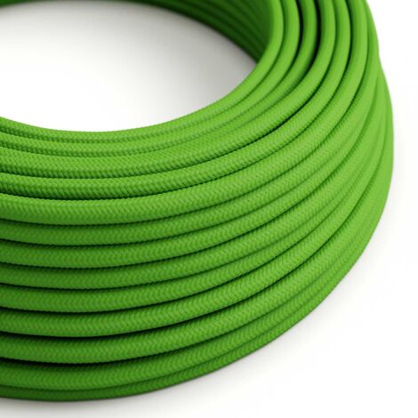 Câble d'éclairage textile Vert tilleul - The Original Creative Cables, idéal pour les lampes créatives - RM18 - 1 mètre (1/4)