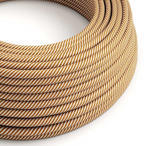 Optical White and Whiskey Vertigo Lighting Cable - The Original Creative Cables, for classic and modern lamps - ERM49 - 1 metre (1/5)