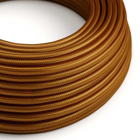 Fil électrique en tissu couleur whisky - The Original Creative Cables, pour des projets d'éclairage créatifs - RM22 - 1 mètre (1/4)