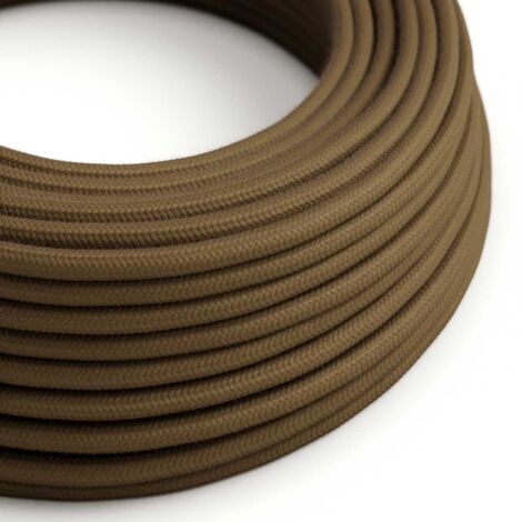Câble en coton coloré Espresso Brown - The Original Creative Cables, designed to enhance your chandeliers - RC13 - 1 metre (1/4)