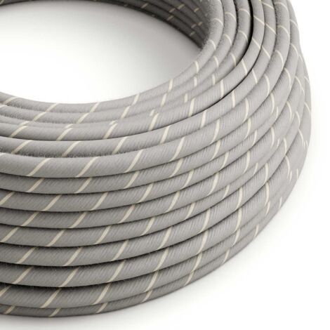 Cordon textile en coton et lin Zabaione Vertigo - The Original Creative Cables, designed for exclusive lamps - ERD22 - 1 mètre (1/5)