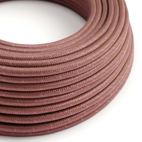 Câble d'éclairage textile en coton Marsala - The Original Creative Cables, pour lampes préréglées - RX11 - 1 mètre (1/4)