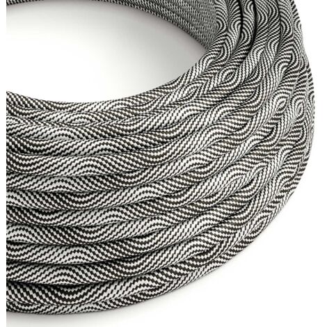 Vertigo Black and Silver Optical Lighting Rope - The Original Creative Cables, for DIY lamps - ERM64 - 10 metres (1/5)
