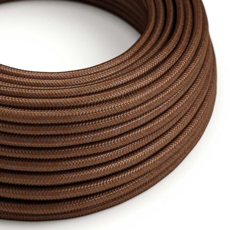 Câble d'éclairage textile de couleur rouille - The Original Creative Cables, idéal pour les lampes classiques et modernes - RM36 - 1 mètre (1/4)