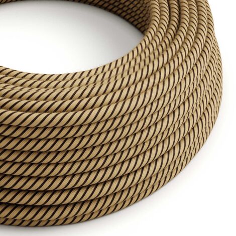 Câble coloré en coton et jute Vertigo Tobacco - The Original Creative Cables, excellent pour les lampes classiques et modernes - ERD21 - 1 mètre (1/5)