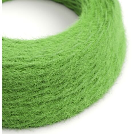 Fil électrique recouvert de tissu Marlene Green Lawn - The Original Creative Cables, for Original Lamps - TP06 - 1 mètre (1/5)