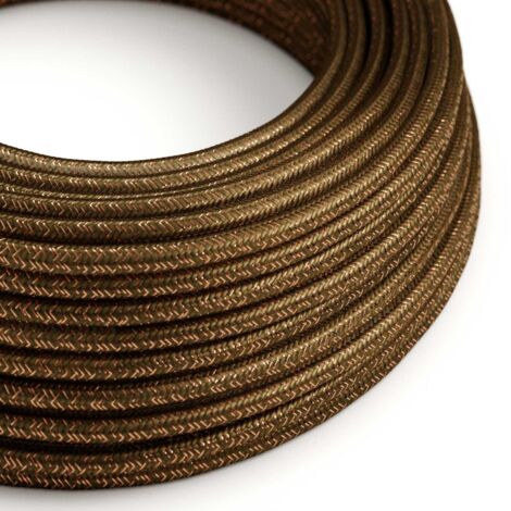 Câble d'éclairage pailleté marron Espresso - The Original Creative Cables, idéal pour la création de lampes et de lustres - RL13 - 1 mètre (1/4)