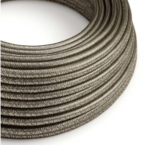 Câble textile pailleté gris brillant - The Original Creative Cables, pour sublimer vos lumières - RL03 - 1 mètre (1/4)