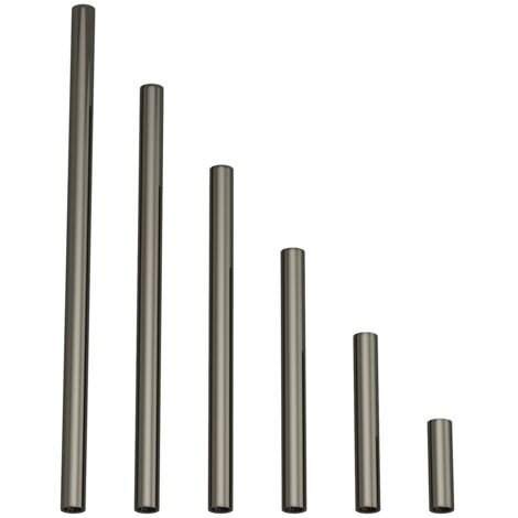 creative cables - Tube d'extension en métal pour lampes suspendues ou de table - 25 cm, noir nacré