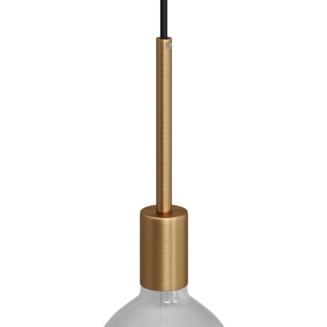 creative cables Kit douille cylindrique en métal E27 avec serre-câble de 15 cm - Bronze satiné