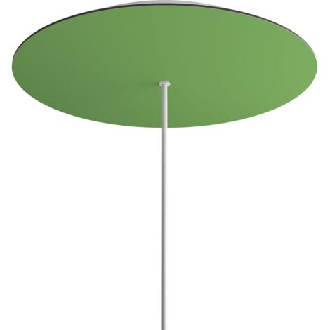 creative cables Rose-One XXL Rosette ronde, diamètre 400 mm avec 1 trou et 4 trous latéraux - Lawn Green, White
