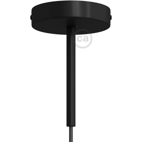 creative cables Kit rosace cylindrique en métal avec serre-câble de 15 cm - Noir