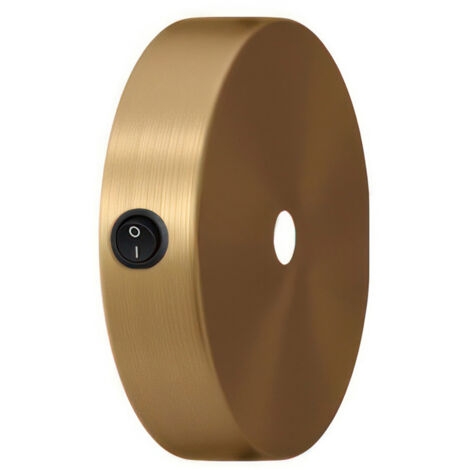 Kit mini rosace cylindrique en métal avec interrupteur  Bronze satiné