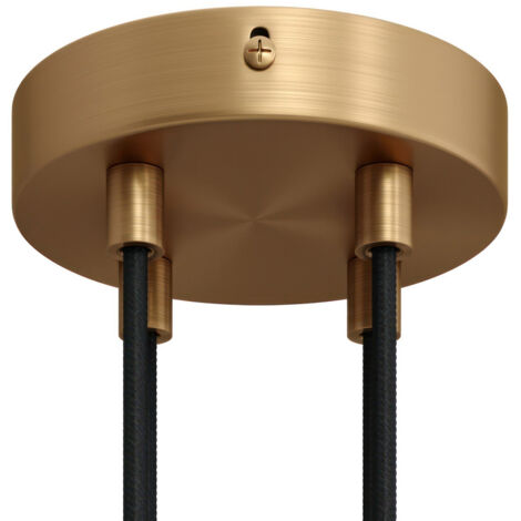 creative cables - Kit rosace métallique cylindrique à 4 trous - Cylindrique, bronze satiné