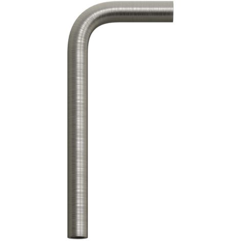 creative cables - Tube de rallonge courbé en métal 14 cm - Titane satiné