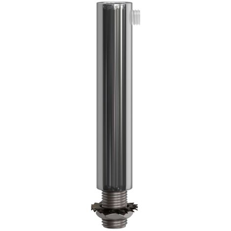 câbles créatifs - Pince cylindrique en métal longueur 7 cm complète avec tige, écrou et rondelle - Chrome