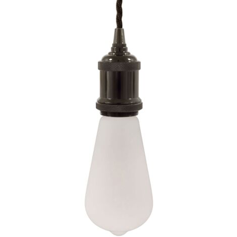 creative cables - Lampe suspendue Made in Italy avec câble textile tressé et support de lampe en aluminium (1/5)