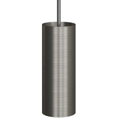 Tub-E14, tube-spot avec douille à double bague E14 Titane satiné
