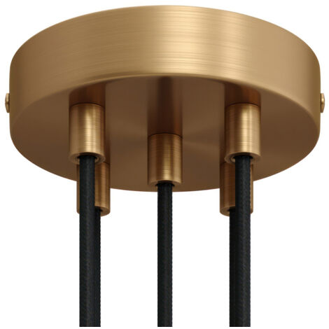Kit de rosace métallique cylindrique à 5 trous creative cables - Cylindrique, bronze satiné