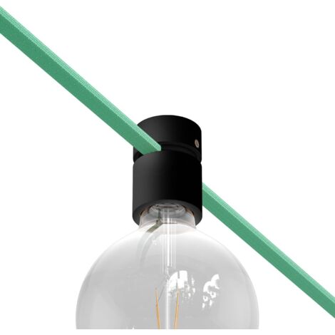 Creative-cables porte-lampe en bois filè pour câble caténaire noir - blcat03 (1/5)