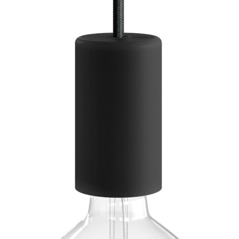 EIVA ELEGANT, kit douille d'extèrieur E27 IP65 en silicone - la première douille au monde IP65 qui peut-etre câblée Noir (1/5)
