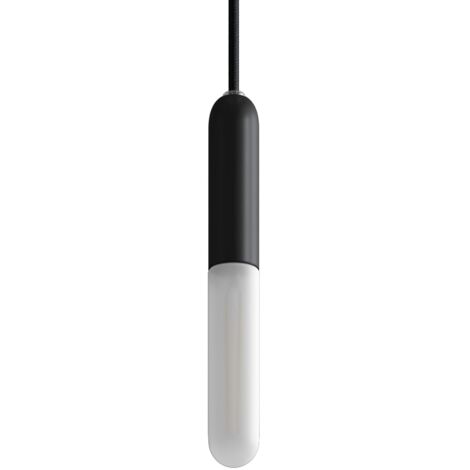 creative cables - Lampe suspendue Made in Italy avec câble textile, douille E14 P-Light et garniture métallique (1/5)
