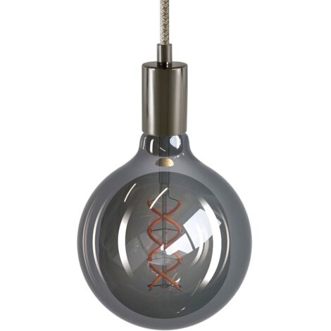 creative cables - Lampe suspendue fabriquée en Italie avec câble textile et garniture métallique (1/5)