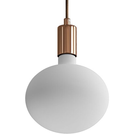 creative cables - Lampe suspendue fabriquée en Italie avec câble textile et garniture métallique contrastée (1/5)