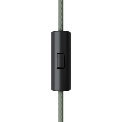 Interrupteur unipolaire à bascule cylindrique – Commande marche/arrêt pour lampes – Design contemporain – Morsetto de terre inclus – Creative Cables