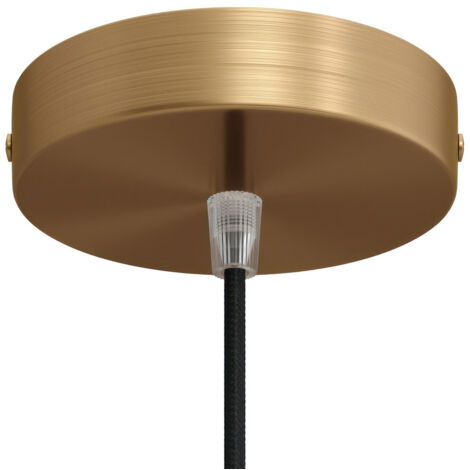 Kit de rosace cylindrique en métal Smart de creative cables - Compatible avec les assistants vocaux - Conique, bronze satiné
