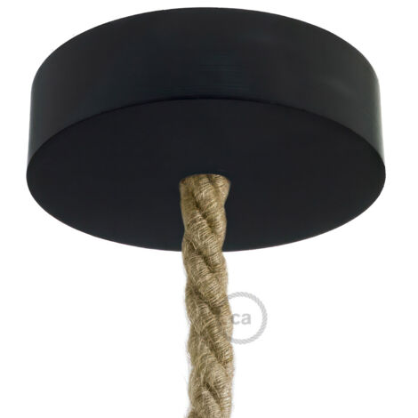 creative cables - Kit de rosettes en bois pour cordon XL - Noir