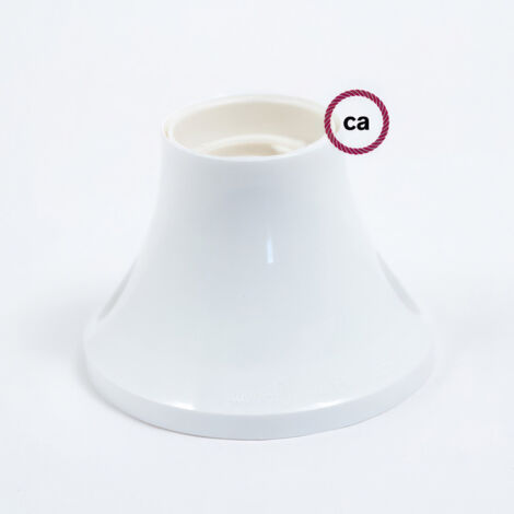 creative cables 90░ E27 douille murale ou de plafond en thermoplastique - Blanc
