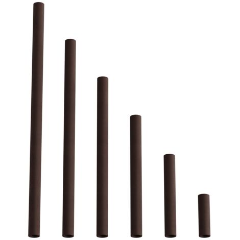 Tube d'extension en métal pour lampes à suspension ou lampes de table 30 cm - Rouille foncé peint