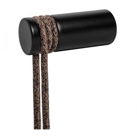 Rolé, passe-câble en bois, fixation murale pour lampe à suspension  Noir