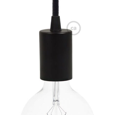 Creative-cables italy kit lampholder e27 cylindrical black kbm4011vn