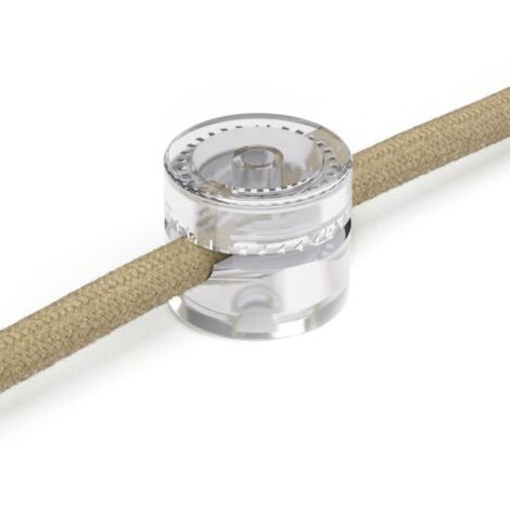 creative cables - Fixation murale universelle pour câble textile à large section 3x1 et 3x1,5 et pour système EIVA - 2 pièces