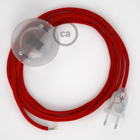 creative cables - Câblage de lampe avec câble rouge vif 3 m (1/5)